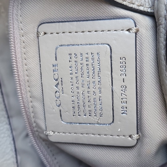 Coach Turnlock Eddie Beechwood Pebbled grain Leather Chain Strap shoulder bag - Picture 11 of 14